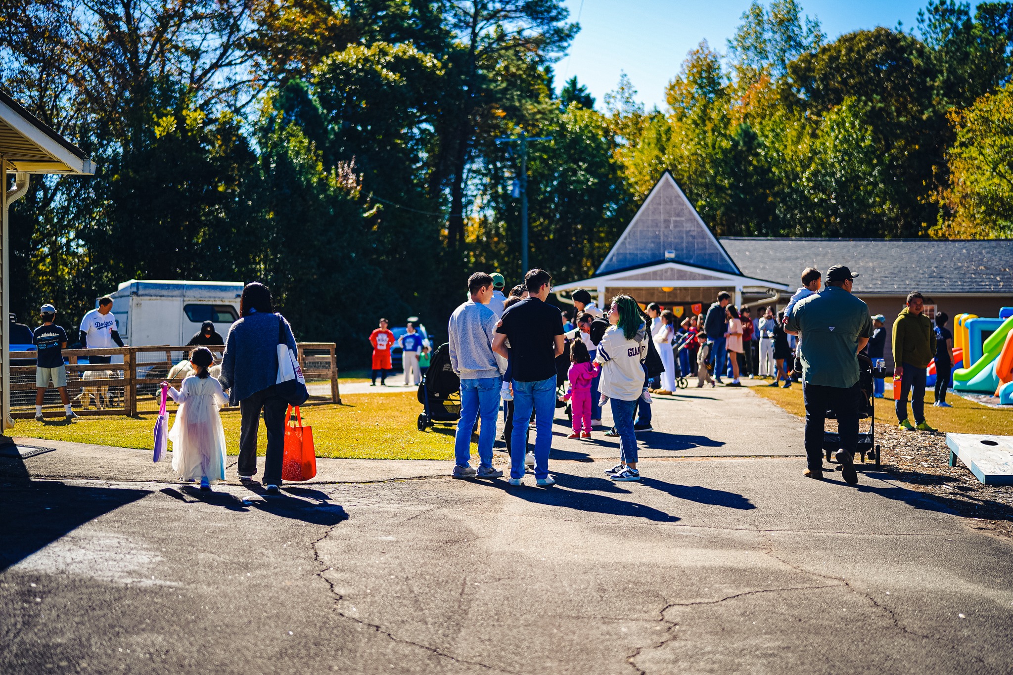 NCPC Fall Festival, families enjoying outdoor activities