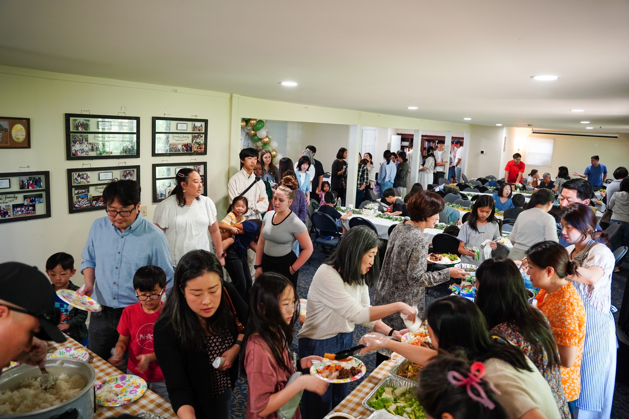NCPC fellowship lunch, the whole church gathered for a meal